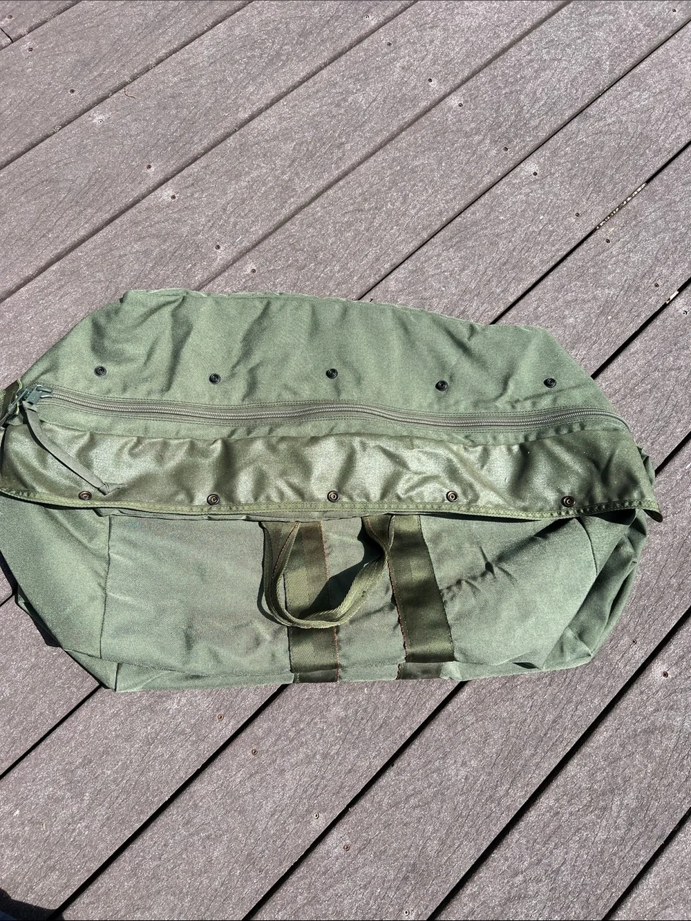 USAF issued Olive Green Canvas  Bag Approx. 22x19
